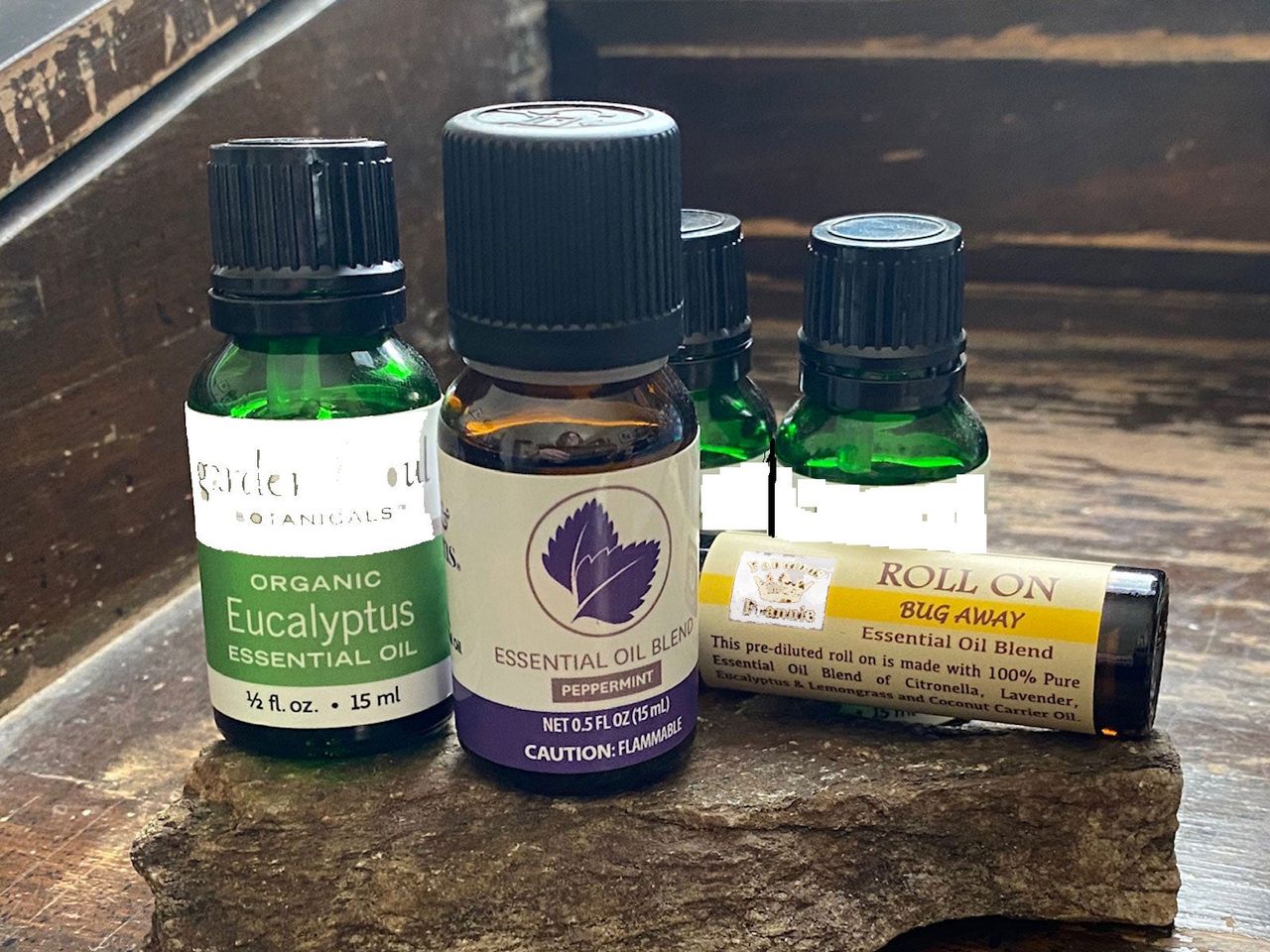 Several Essential Oil Bottles