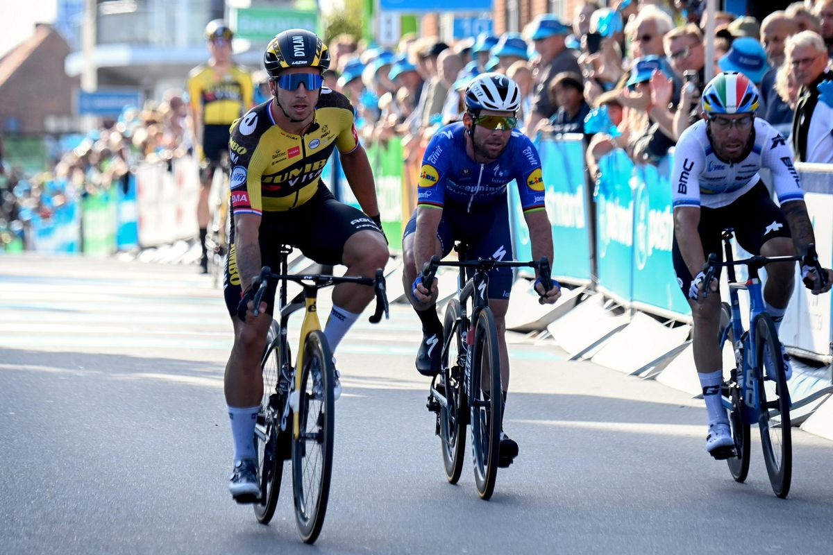Tour of Denmark 2021 - 31st Edition - 1st stage Struer - Esbjerg 175,3 km - 10/08/2021 - Dylan Groenewegen (NED - Jumbo - Visma) - Mark Cavendish (GBR - Deceuninck - Quick-Step) - Giacomo Nizzolo (ITA - Team Qhubeka NextHash) - photo Thomas Sjorup/CV/BettiniPhoto&Acirc;&copy;2021