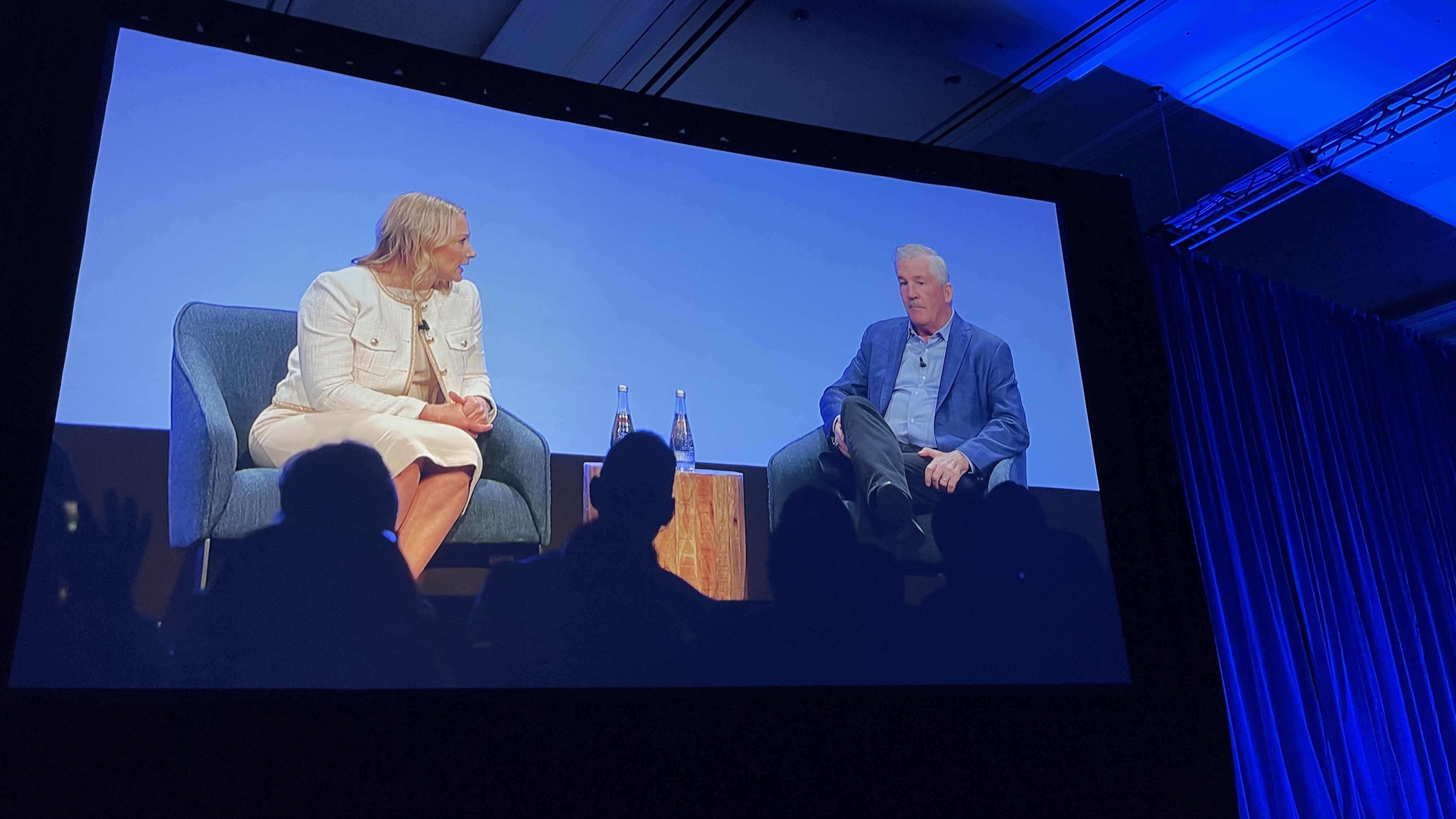 Denise Miller and Bill Scannell on stage at Dell Technologies Global Partner Conference 2025