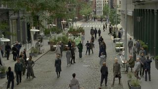 still from Westworld showing a street scene