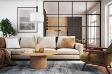 modern living room that is west elm inspired