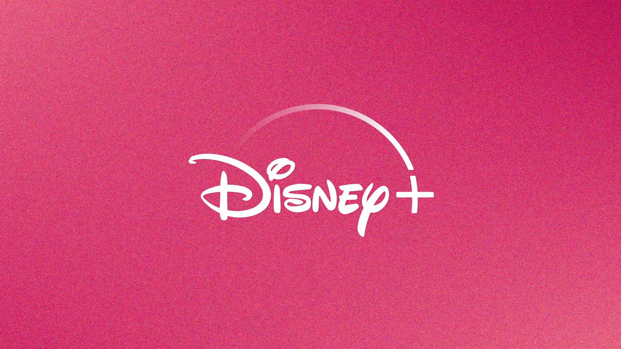 Disney+ logo on pink background