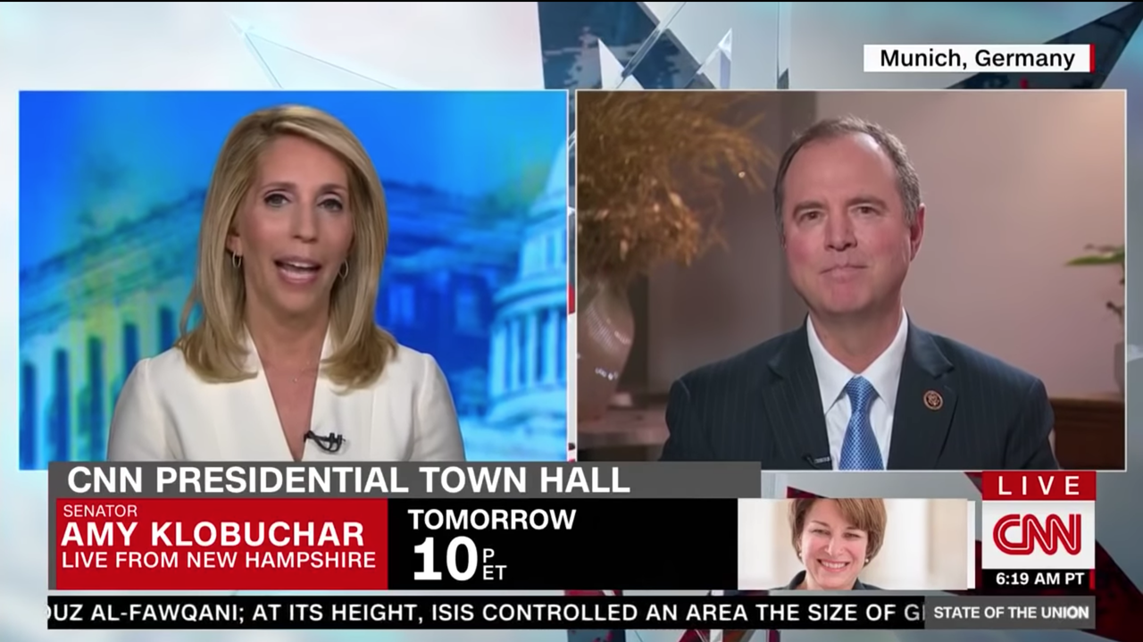 Dana Bash and Adam Schiff.