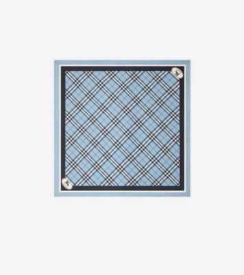 Check Silk Scarf in Bank | Burberry® Official