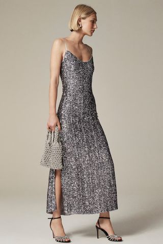 J.CrewSequin Floor-Length Slip Dress