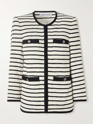 Foster Striped Cotton-Blend Tweed Jacket