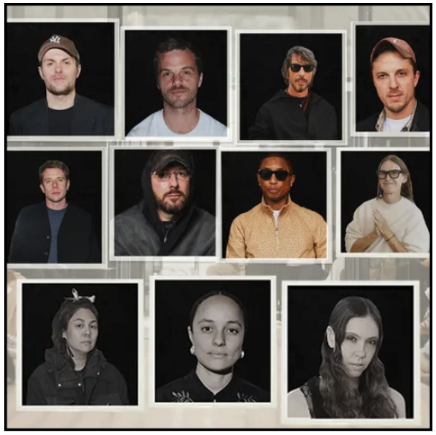 collage of designers