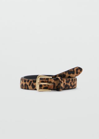 Mango, Leopard Leather Belt