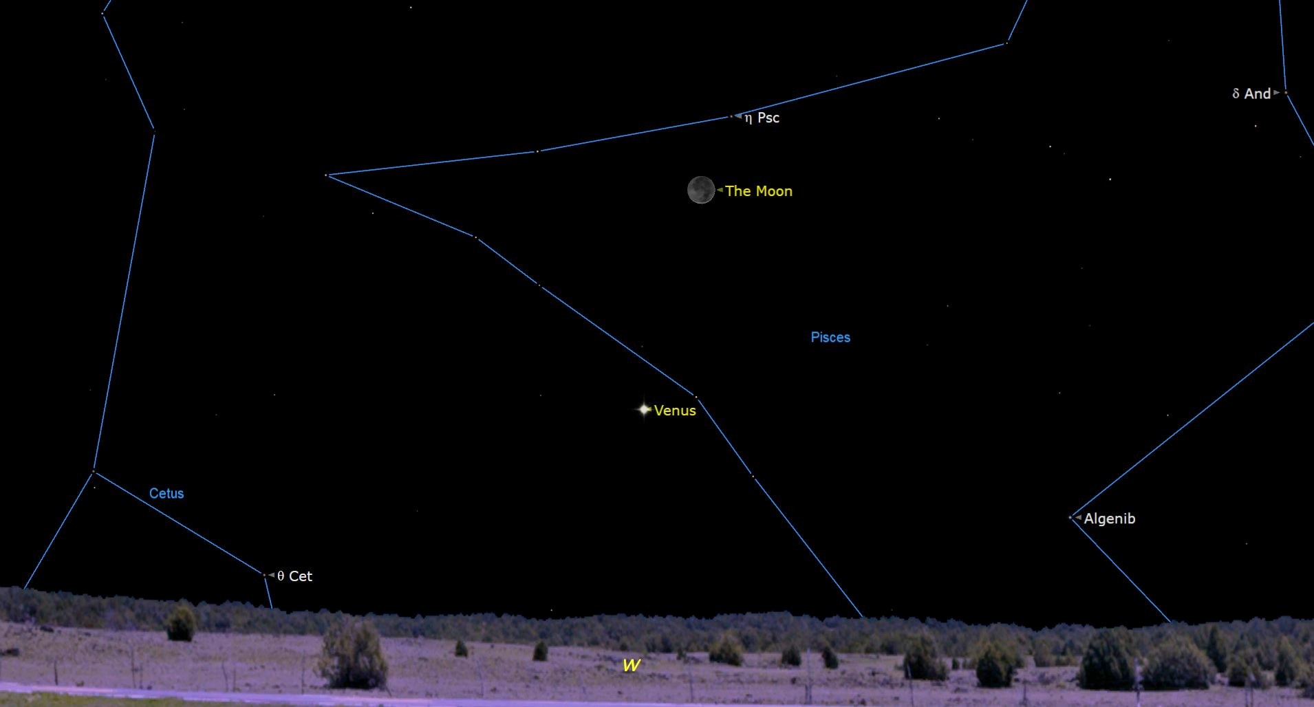 A map of the night sky.