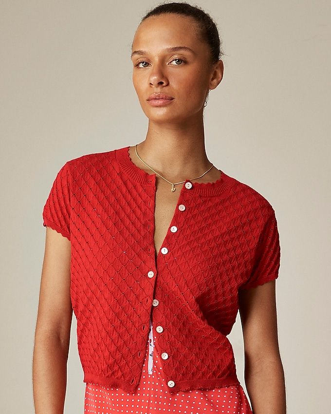 Rouje X J.crew Ballade Short-Sleeve Cardigan