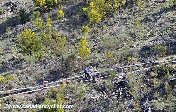 The first climb turns into singletrack less than halfway up.