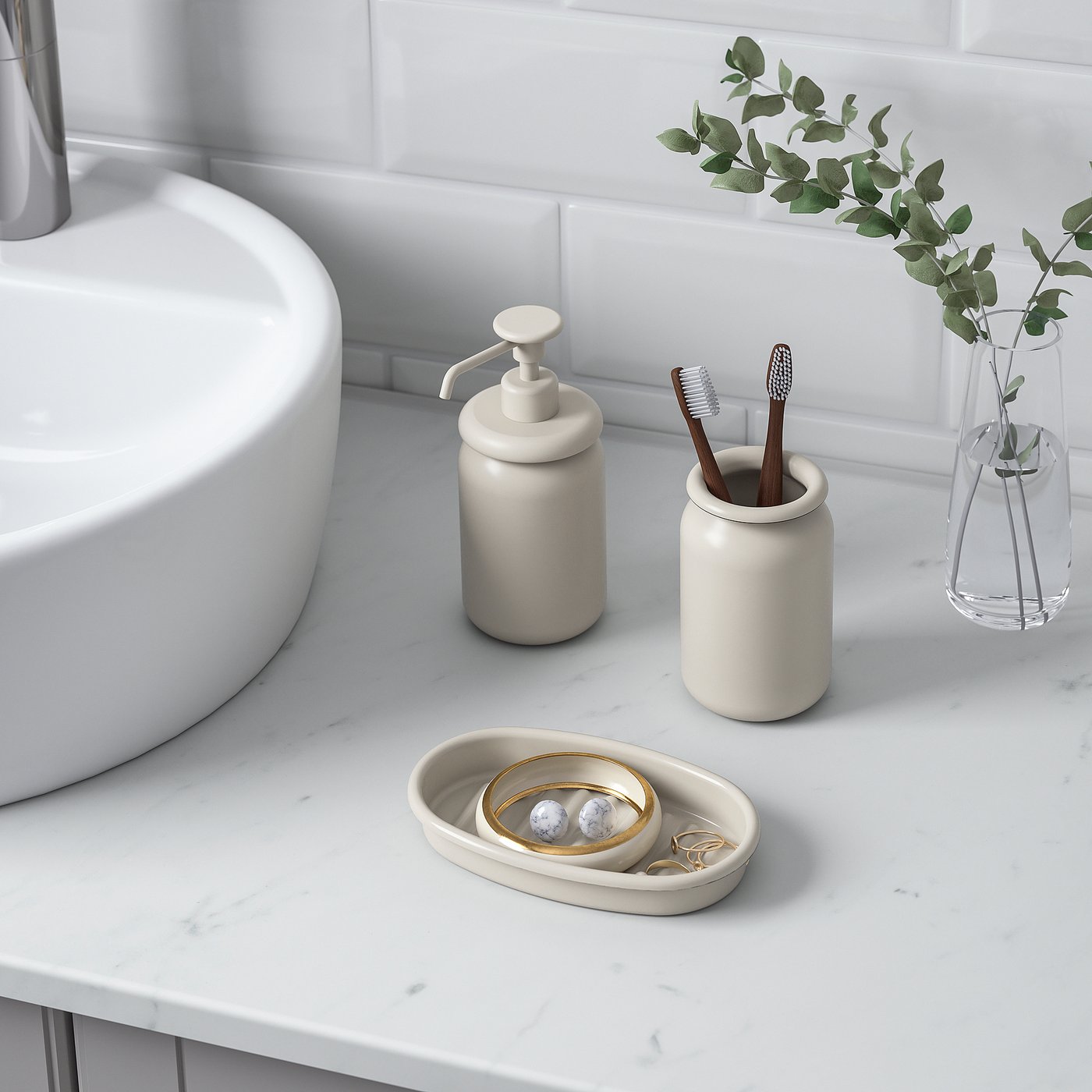 &amp;Aring;ltj&amp;Auml;rn 3-Piece Bathroom Set