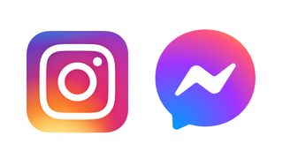 Instagram and Facebook Messenger logos