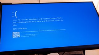A blue screen of death on Windows 11