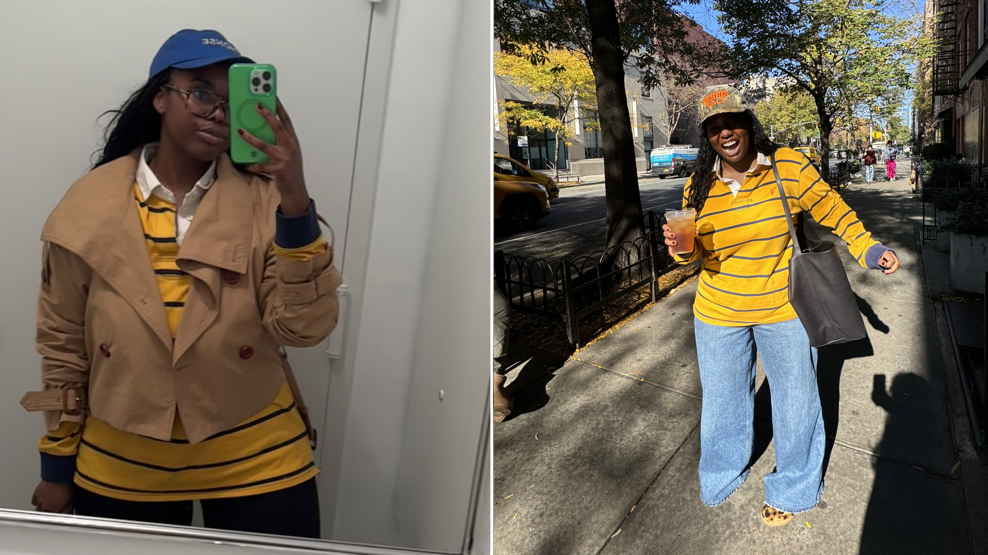 Tariro Makoni wearing a yellow rugby shirt with jeans
