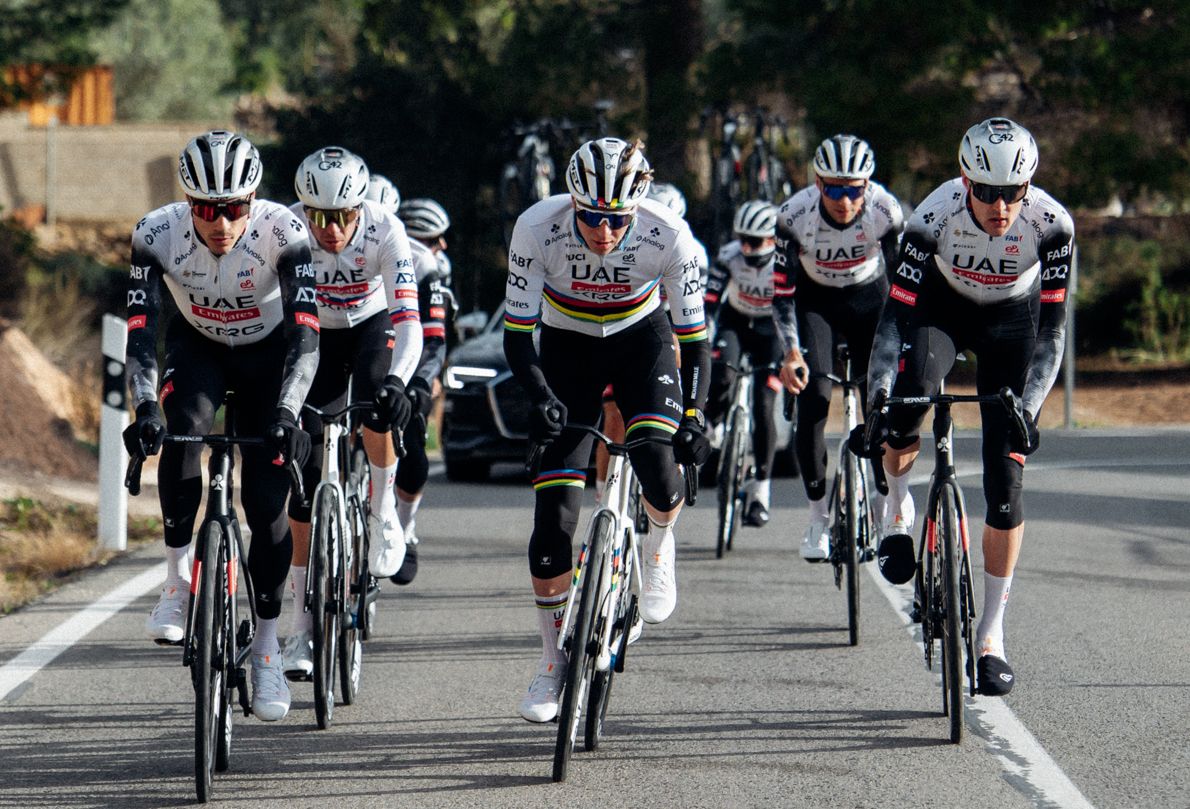 The UAE Team Emirates XRG team