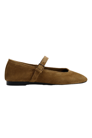 Zara Suede Ballet Flats