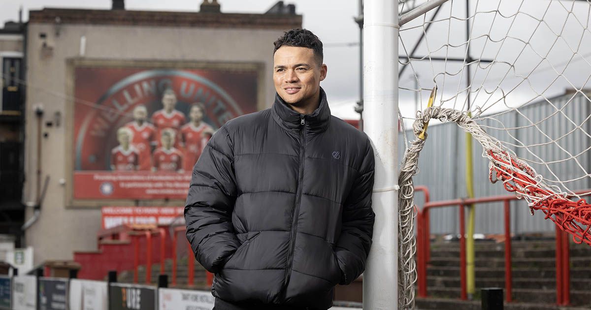 Former Newcastle United and Tottenham Hotspur star Jermaine Jenas during the B&amp;Q Energy Savers initiative