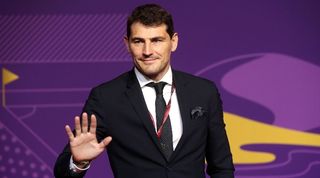 Iker Casillas at the FIFA World Cup draw in Doha.