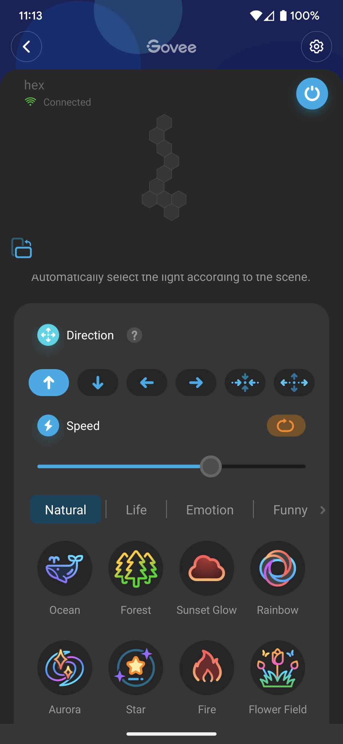 Govee Glide Hexa Lights app screenshot