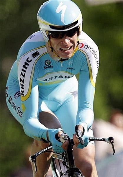 Andrey Kashechkin (Astana) of Kazakhstan took third today and overall.