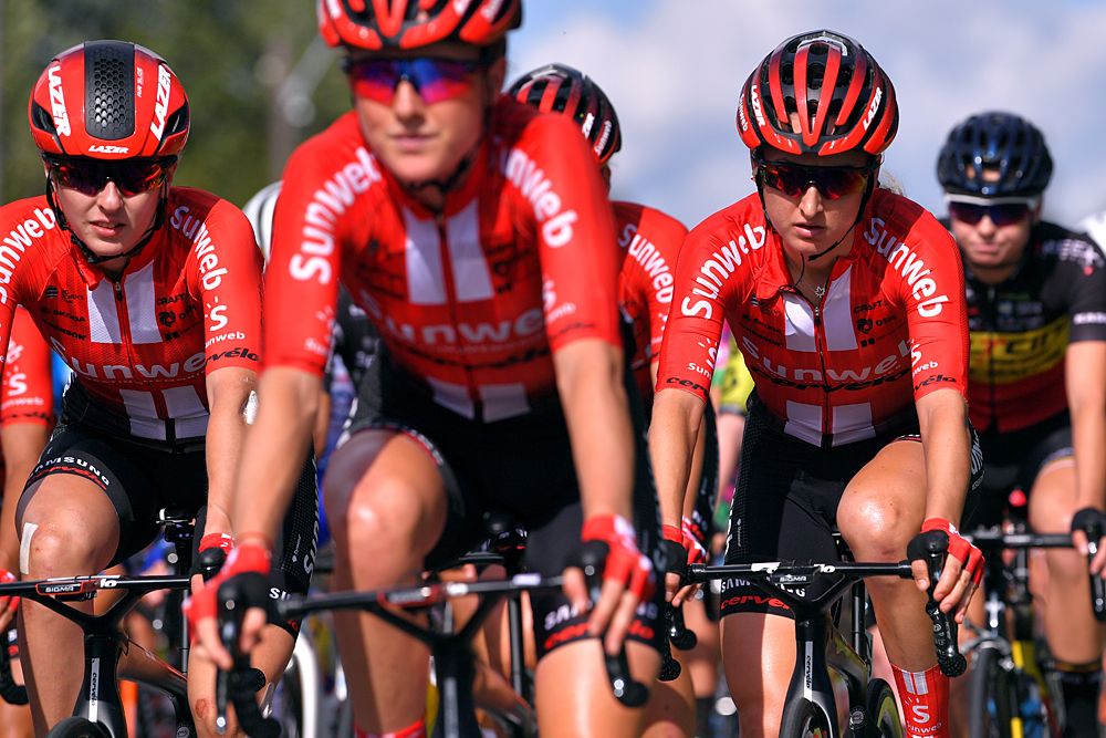 Team Sunweb and Leah Kirchmann during stage 2 at Ladies Tour of Norway