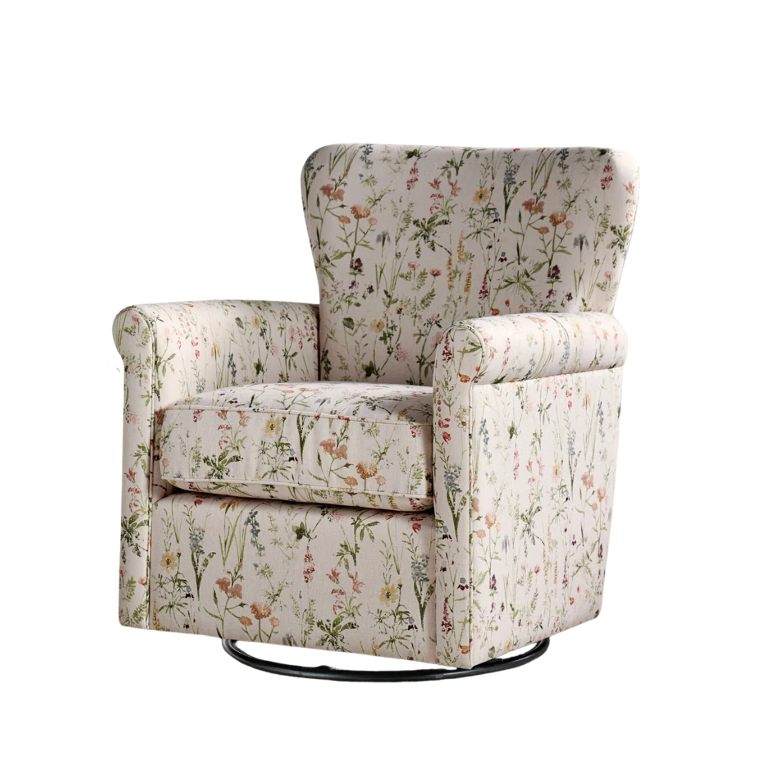 Rosalind Wheeler Darnelle 30.5"w Transitional Upholstered Swivel Rocker Armchair &amp;amp; Reviews | Wayfair