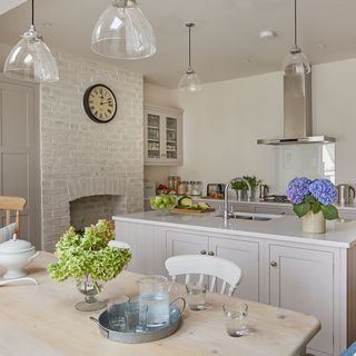 grey shaker kitchen with similar 8 x 3 farmhouse table pine farmhouse table