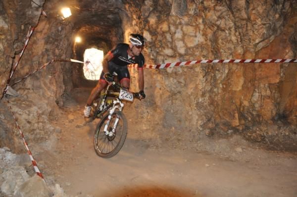 Racers went through a tunnel