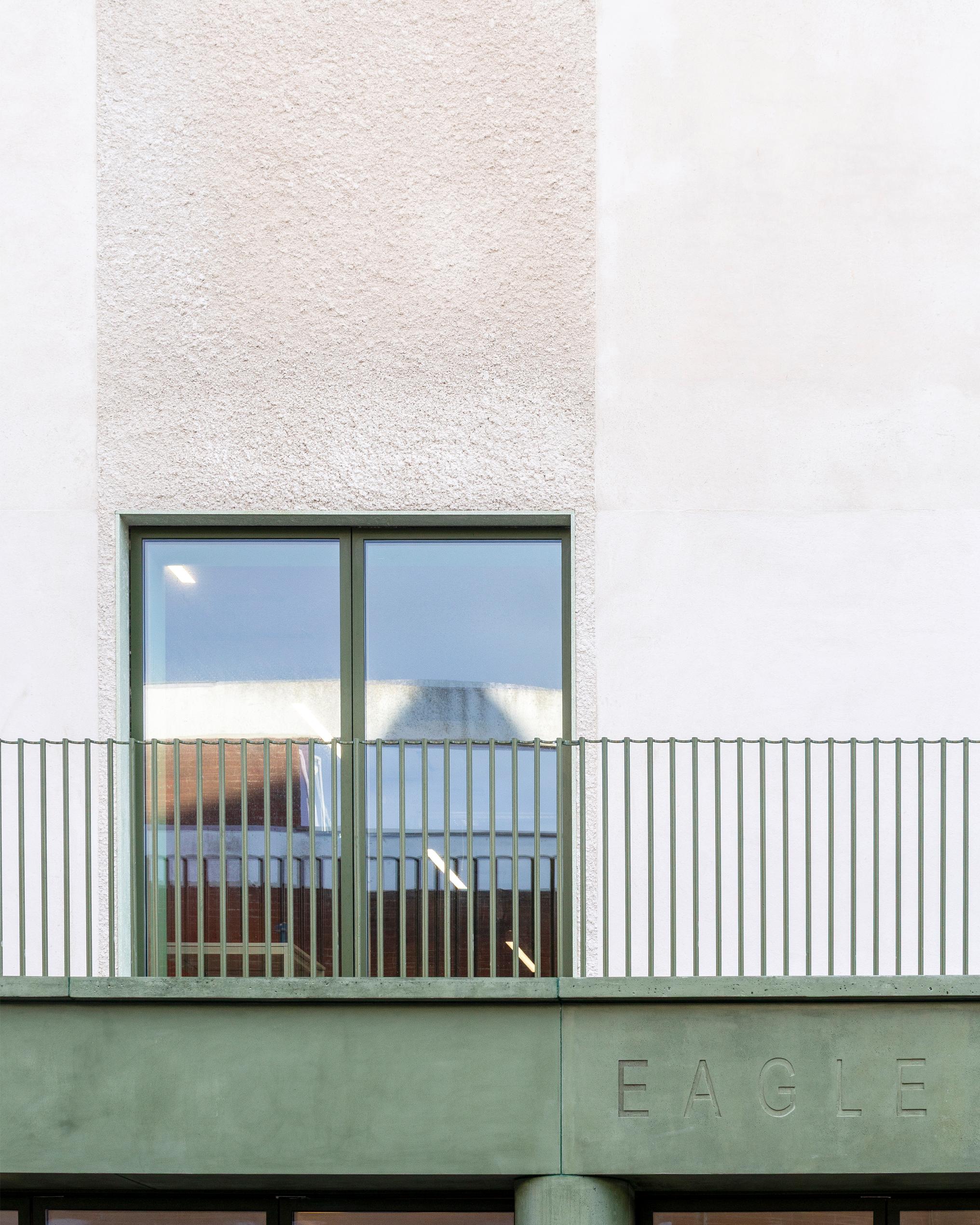 green lime render on youth club exterior