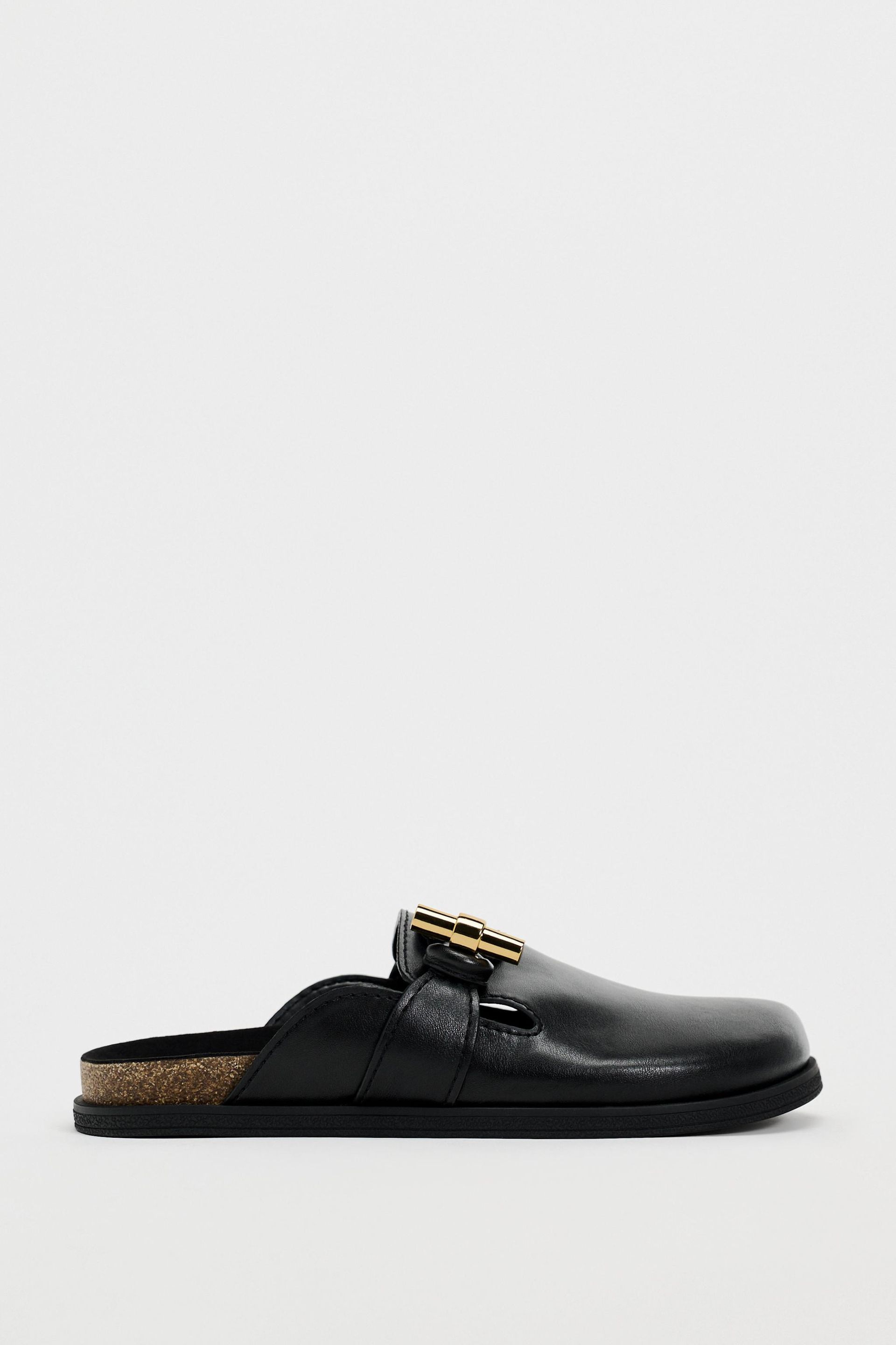 Zara, Flat Clogs with Buckle