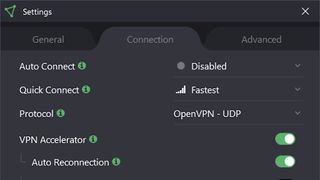 ProtonVPN Windows app connection settings