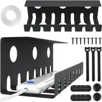 Delamu 2-Pack Under Desk Cable Management Tray: now $23 at Amazon