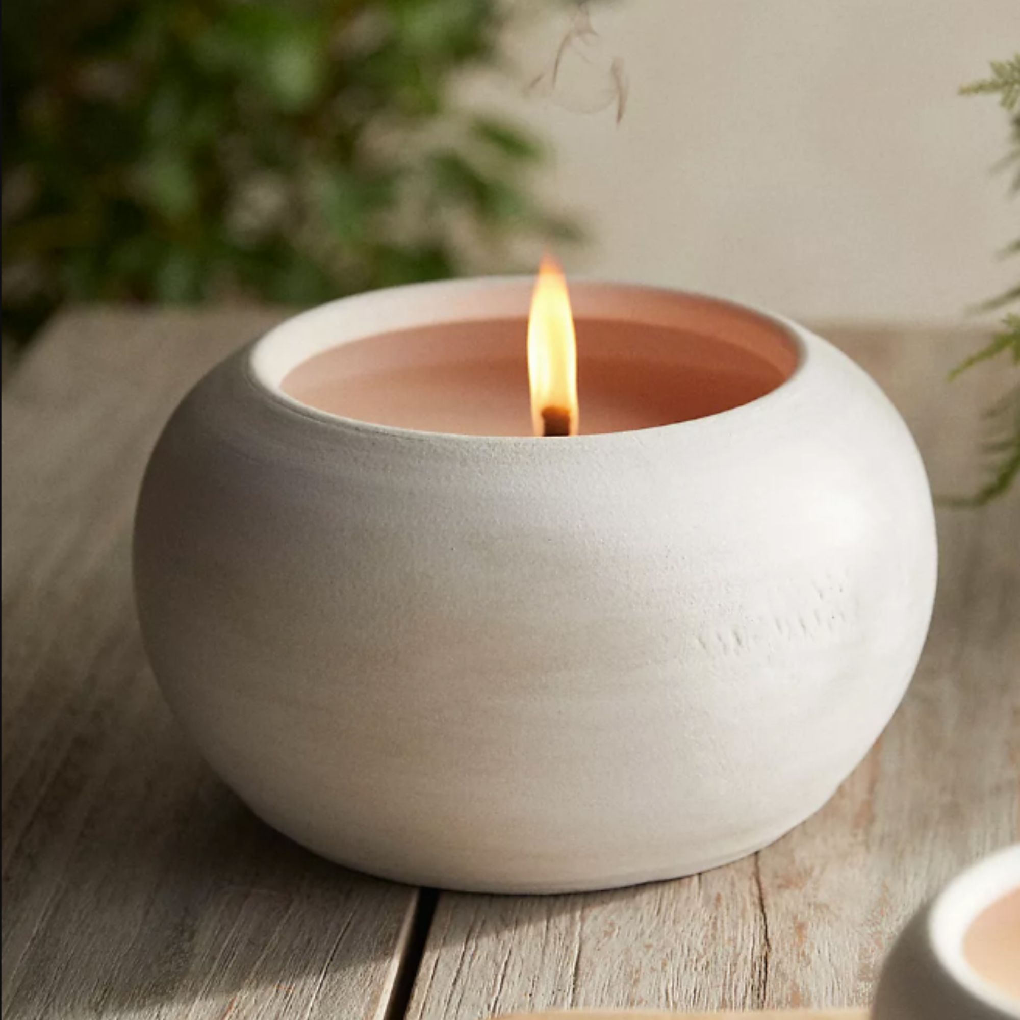 Stone bowl citronella candle