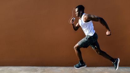 Man running at speed