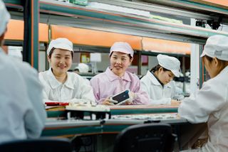 Factory workers in China