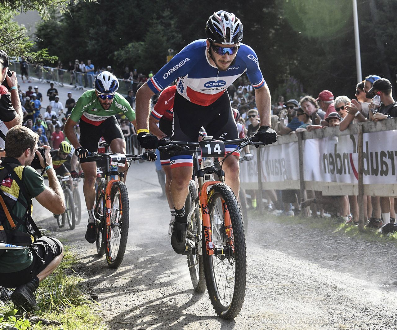 Victor Koretzky (KMC-Ekoi-Orbea) and Gerhard Kerschbaumer (Torpado Ursus)