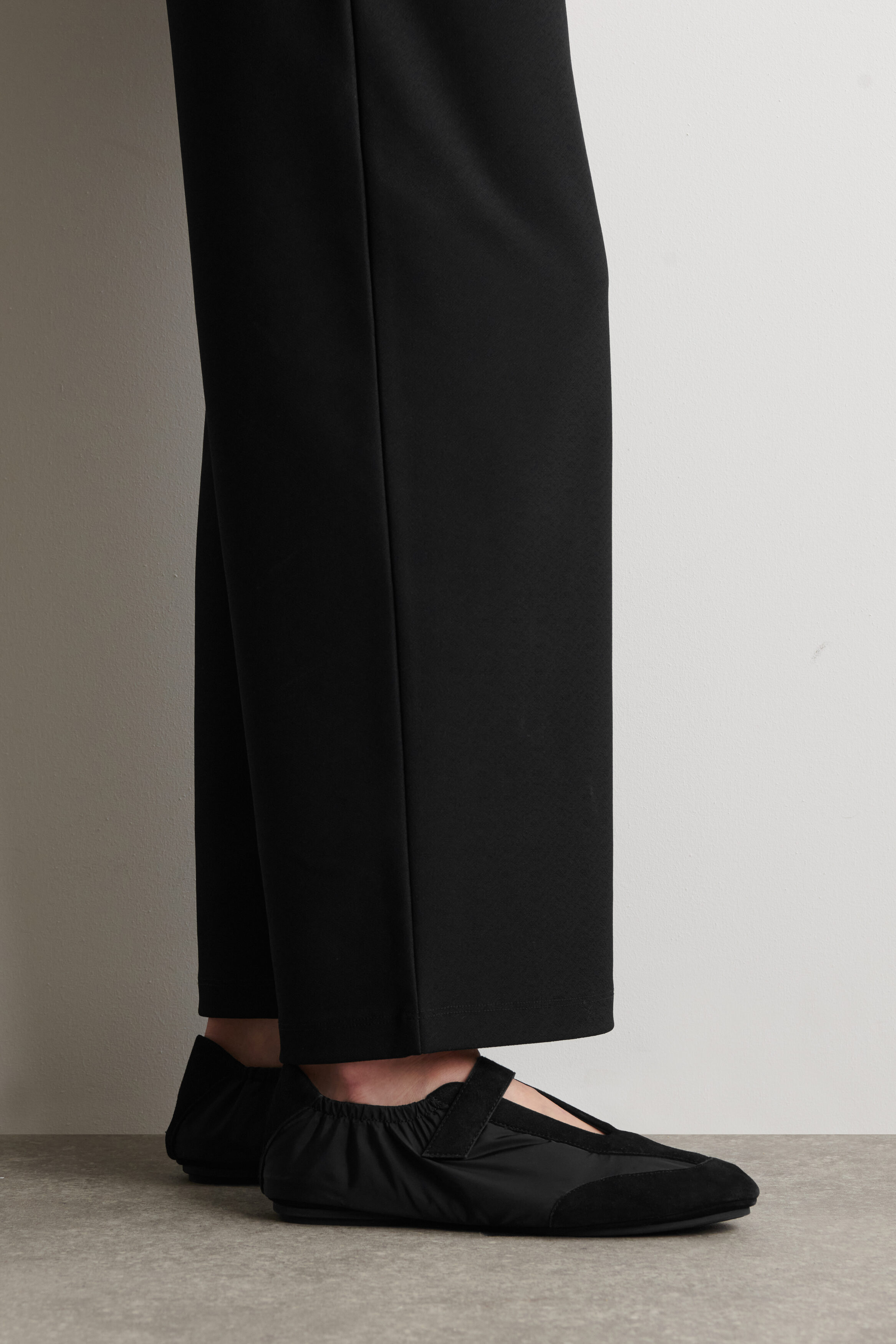 Suede-Nylon Mary-Jane Trainers