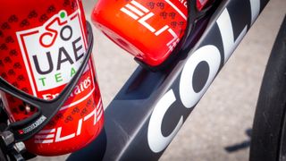 A close up image of Tadej Pogacar's new Colnago Prototipo bike