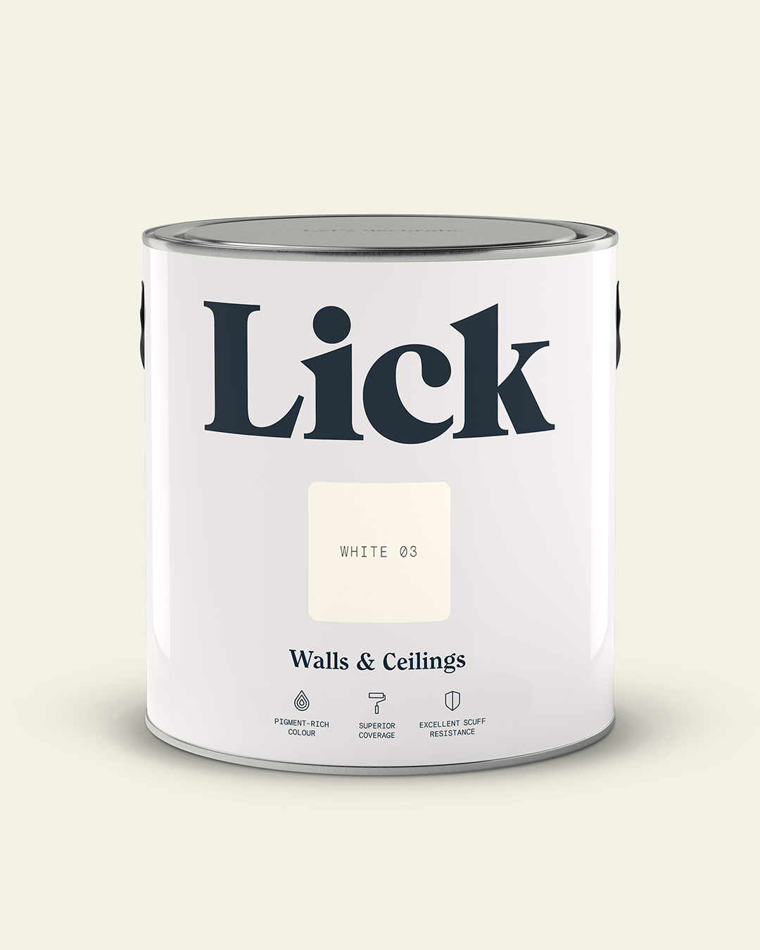 White 03: Soft Creamy White Paint - Matt Emulsion Paint