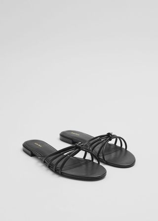 Strappy Leather Slides