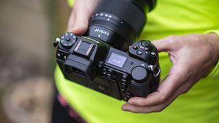 The Nikon Z7's top-plate LCD lets you see all key exposure information, together with information such as battery life and how many images you can fit on your card. Image credit: TechRadar 