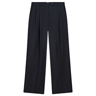 Pantalón Massimo Dutti Lana Fría Con Pinzas