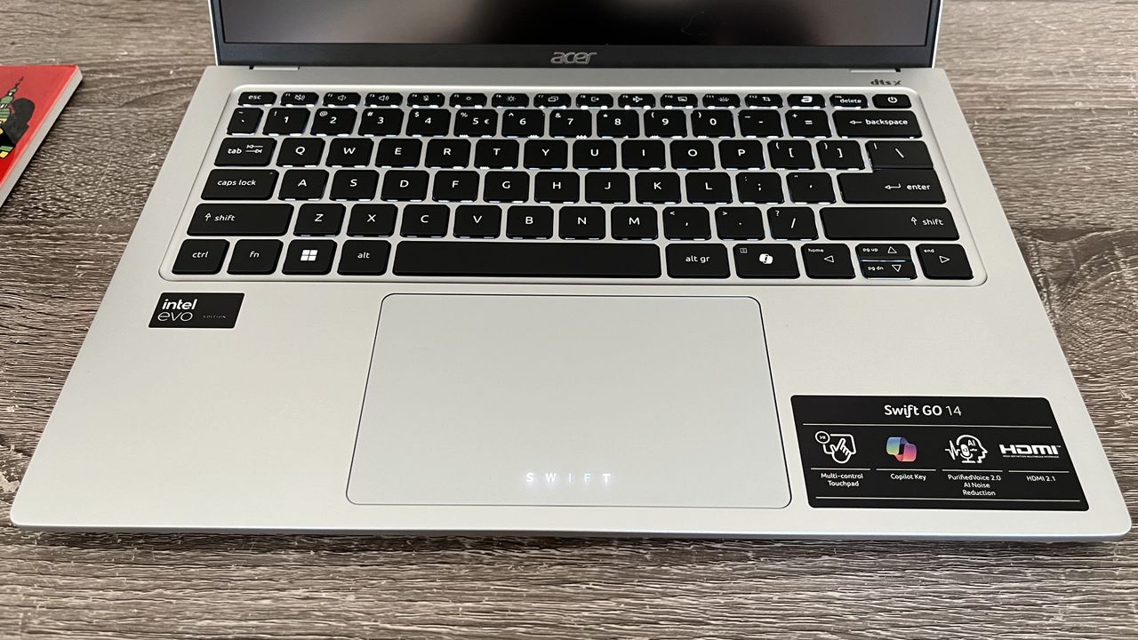 An Acer Swift Go 14 on a desk