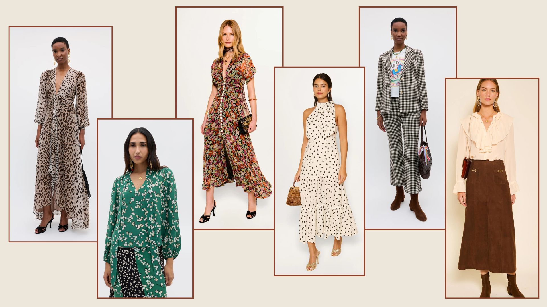 SIX MODELS WEARING RIXO OUTFITS