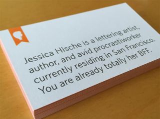 Hische’s business cards put a smile on people’s faces at Adobe Max