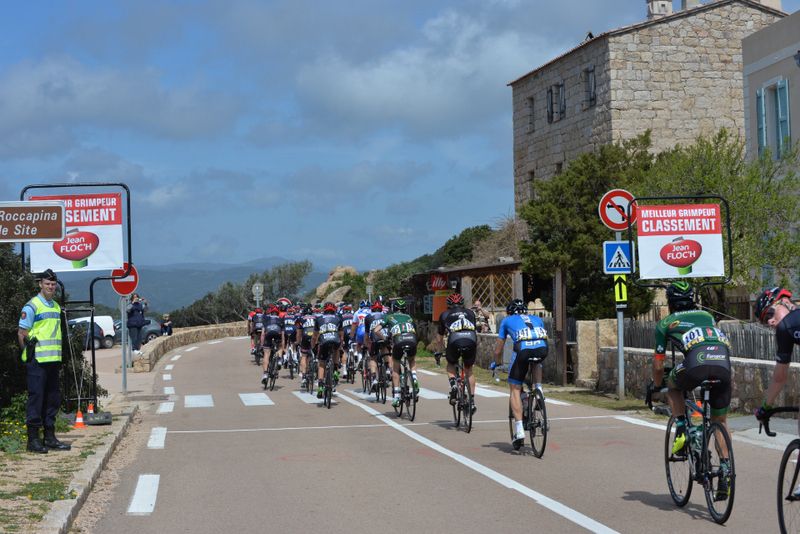 The rear of the peloton