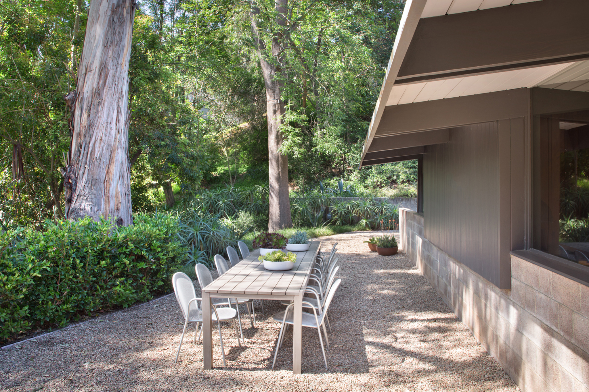 The Gelb House sits on a peaceful plot