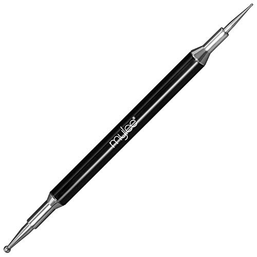 Mylee Embellished Nail Art Tool - Easily apply gems, decals and crystals, professional quality manicure accessories, perfect for gel polishing decorations and dot designs, double endings for details