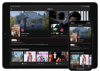 IMDB TV on an iPad and iPhone
